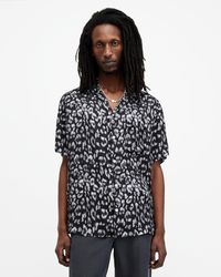 AllSaints - Leopaz Leopard Print Relaxed Fit Shirt, - Lyst