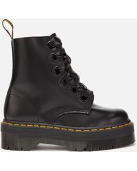 black ankle boots doc martens