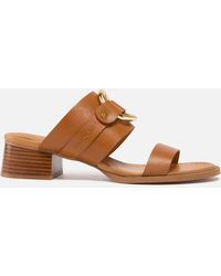 See By Chloé - Hana Leather Heeled Sandals - Lyst