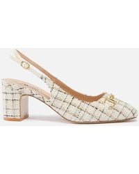 Dune - Choices Tweed Slingback Heeled Pumps - Lyst