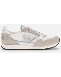 Emporio Armani - Fire Suede Running Style Trainers - Lyst