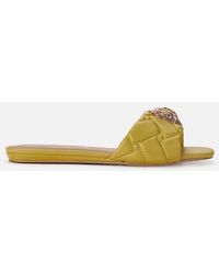Kurt Geiger Kensington Leather Mule Sandals - Yellow