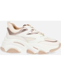 Steve Madden - Progressive Faux Leather Trainers - Lyst
