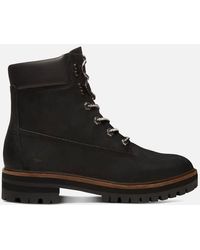 Timberland London Square 6 Inch Leather Lace Up Boots - Black