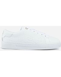 Ted Baker Taliy Floral Print Leather Cupsole Sneakers - White