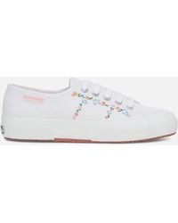 Superga - 2750 Floral-embroidered Canvas Trainers - Lyst