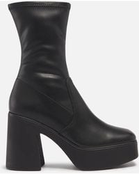 Steve Madden - Low Phoenix Leather Platform Boots - Lyst