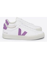 Veja - Campo Suede-trimmed Leather Trainers - Lyst