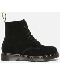 Dr. Martens 1460 Suede Pascal 8-eye Boots - Black