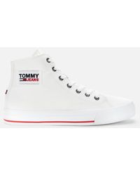 tommy hilfiger high top trainers womens