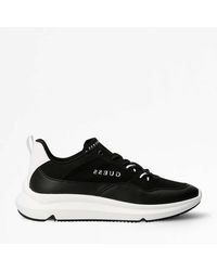 Guess Degrom Knitted Running Style Sneakers - Black