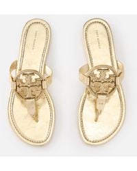 Tory Burch - Miller Embellished Leather Sandals - Lyst