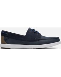 Clarks - Bratton Leather Boat Shoes - Lyst
