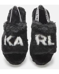 Karl Lagerfeld Salon Slingback Slippers - Black