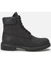 black leather timberland boots mens
