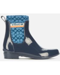 COACH Rivington Rubber Rain Boots - Blue
