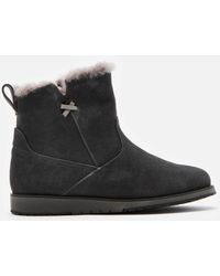 EMU Beach Mini Water Resistant Suede Boots - Grey