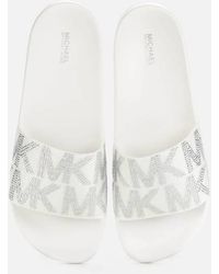 MICHAEL Michael Kors Gilmore Slide Sandals - White