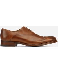 Grenson Bert Hand Painted Leather Toe Cap Oxford Shoes - Brown