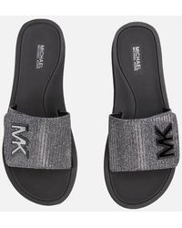 MICHAEL Michael Kors Mk Platform Slide Sandals - Black
