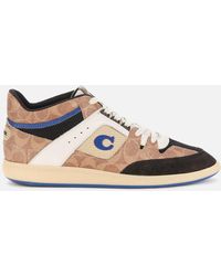 coach high top button up sneaker