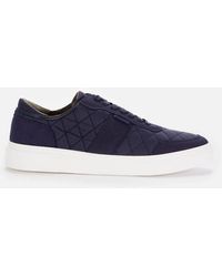 Barbour Liddesdale Quilted Low Top Trainers - Blue
