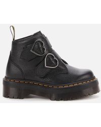 Dr. Martens Devon Heart Leather Ankle Boots - Black