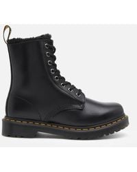 Dr. Martens - 1460 Serena Fur Lined Leather 8-eye Boots - Lyst