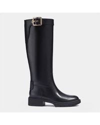 COACH Leigh Leather Knee High Boots - Black