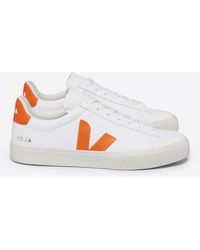 Veja - Campo Pebble-grain Chrome-free Leather Trainers - Lyst