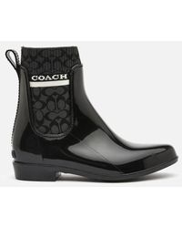 coach periwinkle rain boots