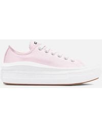 Converse Chuck Taylor All Star Hybrid Floral Move Ox Trainers - Pink