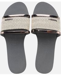 Havaianas - Trancoso Woven Rubber Slide Sandals - Lyst
