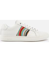 Paul Smith - Lapin Grosgrain-Trimmed Leather Trainers - Lyst