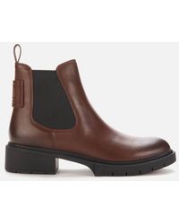 COACH Lyden Leather Chelsea Boots - Brown