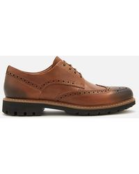 Clarks Batcombe Wing Leather Brogues - Brown