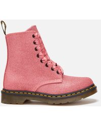 Dr. Martens 1460 Pascal Glitter 8-eye Boots - Pink