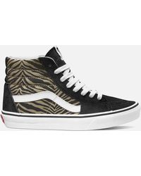 womens black and white high top vans