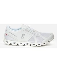 cloudnova mesh running trainers in white tan