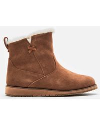 EMU Beach Mini Water Resistant Suede Boots - Brown