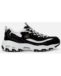 skechers trainers black and white