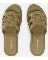 COACH - Georgie Leather Sandals - Lyst