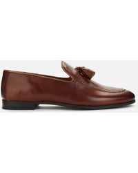 Walk London Terry Leather Loafers - Brown
