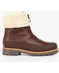 Barbour - Rowen Leather Boots - Lyst
