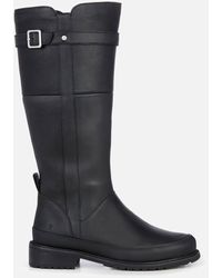 EMU Natasha Waterproof Leather Knee High Boots - Black