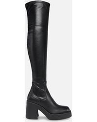 Steve Madden - Clifftop Faux Leather Heeled Knee Boots - Lyst