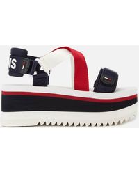 sporty neoprene flatform sandal
