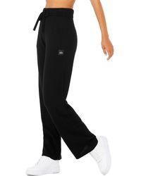 Alo Yoga Alo Yoga Cashmere High-waist Jet Set Wide Leg Pants - Black
