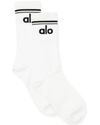 Alo Yoga Throwback Socks - White