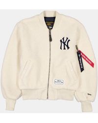 Alpha Industries - New York Yankees X Alpha X New Era Ma-1 Sherpa Bomber Jacket Womens - Lyst